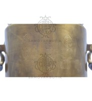 Самовар антикварный на дровах "Банка" 6 литров М.И. Слиозберг латунь в патине