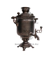 Самовар на дровах "Банка" 7 литров патинированный "Люкс"