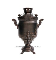 Самовар на дровах "Банка" 7 литров патинированный "Люкс"
