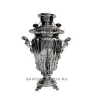 Самовар антикварный на дровах 7 литров В. С. Баташева никелированный люкс