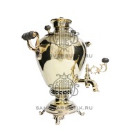 Самовар антикварный на дровах "Яйцо" 4 литра В. С. Баташева латунный люкс