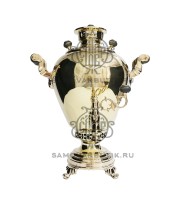 Самовар антикварный на дровах "Яйцо" 4 литра В. С. Баташева латунный люкс