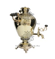 Самовар антикварный на дровах "Яйцо" 4 литра В. С. Баташева латунный люкс