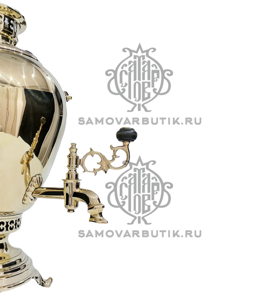 Самовар антикварный на дровах "Яйцо" 4 литра В. С. Баташева латунный люкс