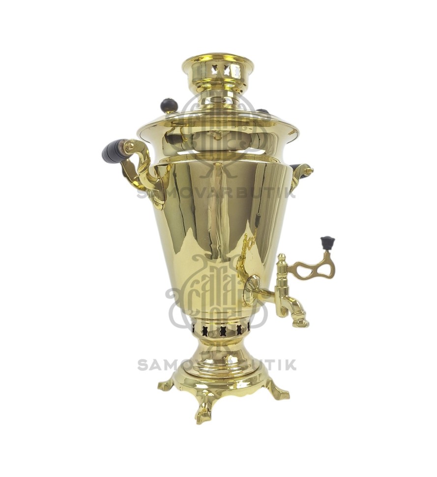 Самовар антикварный на дровах "Рюмка" 6 литров Артель Прогресс латунь