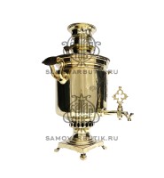 Самовар антикварный на дровах "Банка" 7 литров Ив. Гр. Баташева латунный люкс