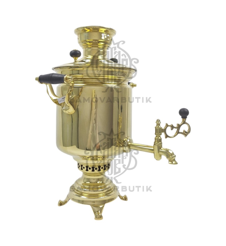 Самовар антикварный на дровах "Банка" 4-5 литров Тулпромторг им. Ленина латунный