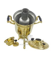 Самовар антикварный на дровах "Банка" 4-5 литров Тулпромторг им. Ленина латунный