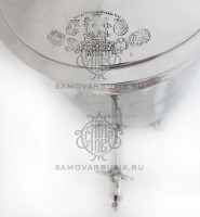 Самовар антикварный на дровах "Банка" с медалями 4 литра Братьев Шемариных никелированный