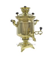 Самовар антикварный на дровах "Банка" 3 литра Тулпромторг им. Ленина латунный