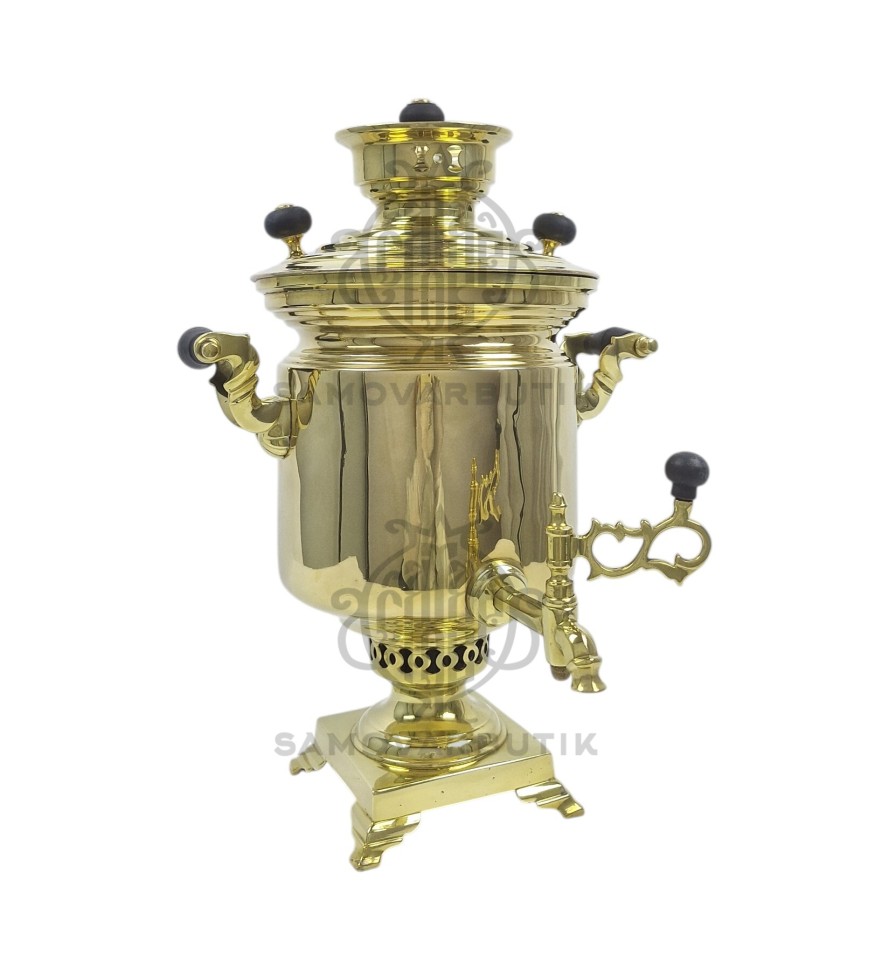 Самовар антикварный на дровах "Банка" 3 литра Тулпромторг им. Ленина латунный