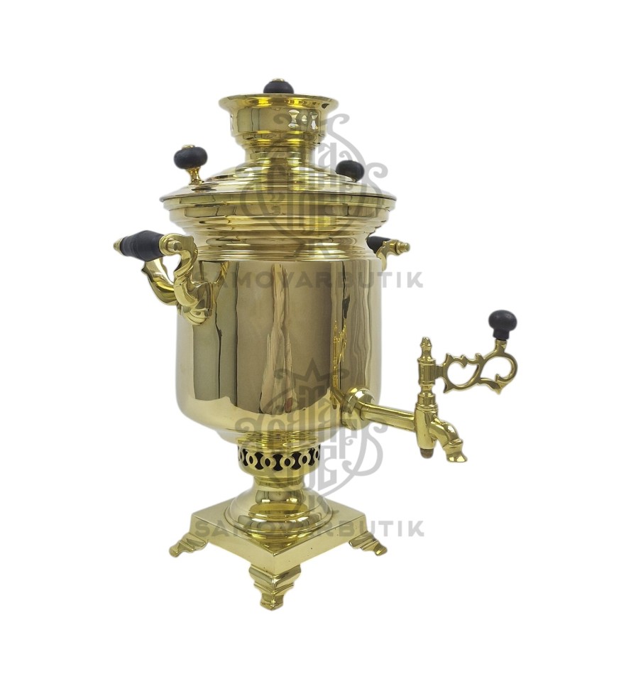 Самовар антикварный на дровах "Банка" 3 литра Тулпромторг им. Ленина латунный