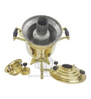 Самовар антикварный на дровах "Банка" 3 литра Тулпромторг им. Ленина латунный