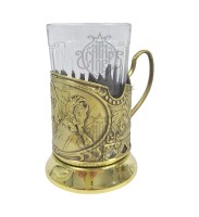 Подстаканник латунный "Тройка"