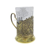 Подстаканник латунный "Мишки"