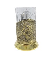 Подстаканник латунный "Мишки"