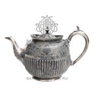 Чайник заварочный антикварный 1,1 литр серебрение патинированный