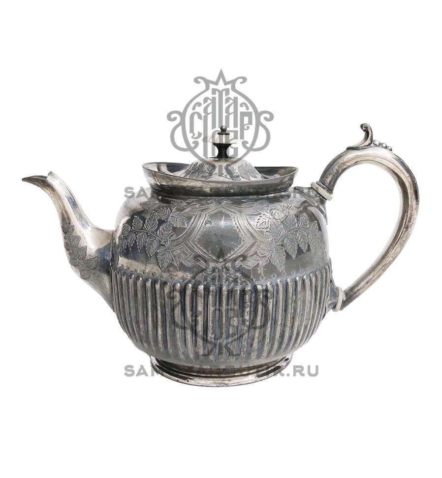 Чайник заварочный антикварный 1,1 литр серебрение патинированный