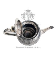 Чайник заварочный антикварный 1,1 литр серебрение патинированный