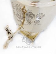 Самовар антикварный на дровах "Банка" 3 литра В. С. Баташева латунный люкс 