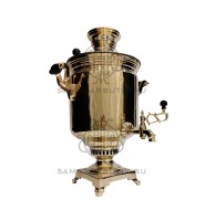 Самовар антикварный на дровах "Банка" 7 литров Тульский Патронный Завод, латунный люкс