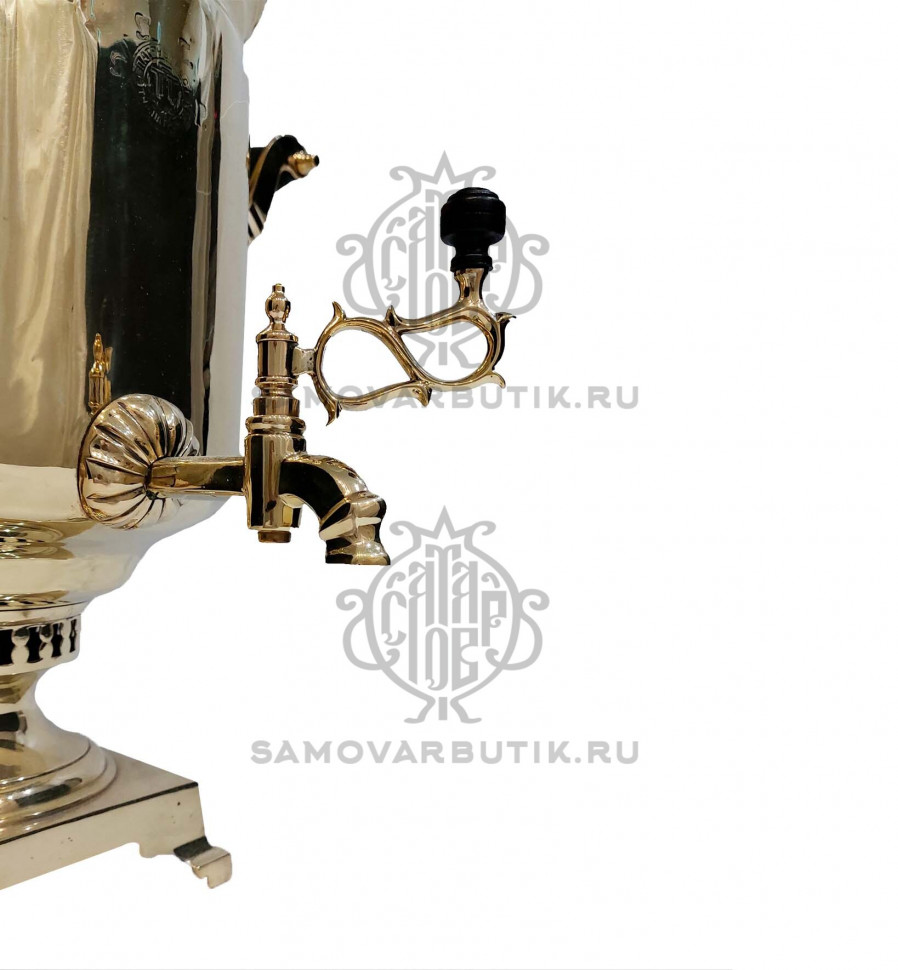 Самовар антикварный на дровах "Банка" 7 литров Тульский Патронный Завод, латунный люкс