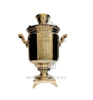Самовар антикварный на дровах "Банка" 7 литров Тульский Патронный Завод, латунный люкс