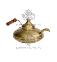 Чайник заварочный для самовара латунный 0,9 литров Алладин в патине