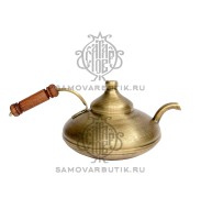 Чайник заварочный для самовара латунный 0,9 литров Алладин в патине