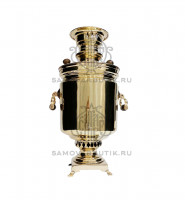 Самовар антикварный на дровах "Банка" 5,5 литров Братья Шемарины латунный люкс
