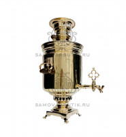 Самовар антикварный на дровах "Банка" 5,5 литров Братья Шемарины латунный люкс