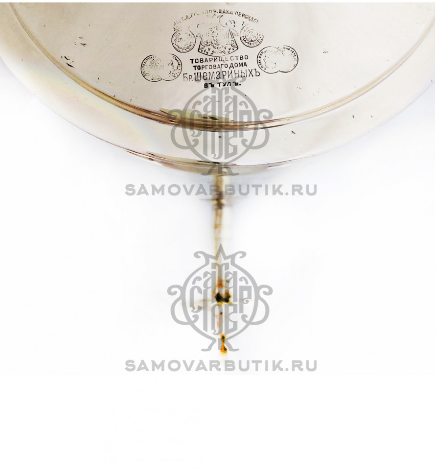 Самовар антикварный на дровах "Банка" 5,5 литров Братья Шемарины латунный люкс