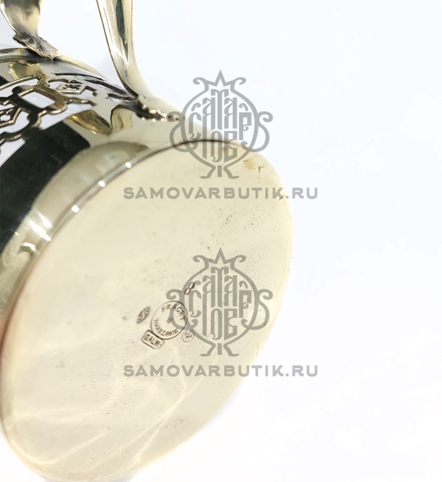 Подстаканник антикварный латунный "Fraget"