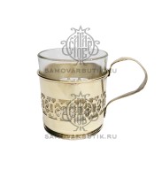 Подстаканник антикварный латунный "Fraget"