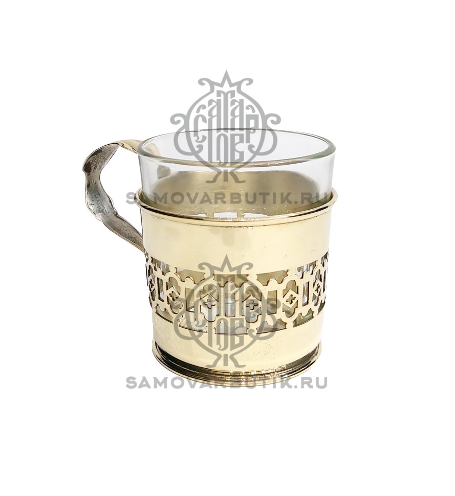 Подстаканник антикварный латунный "Fraget"