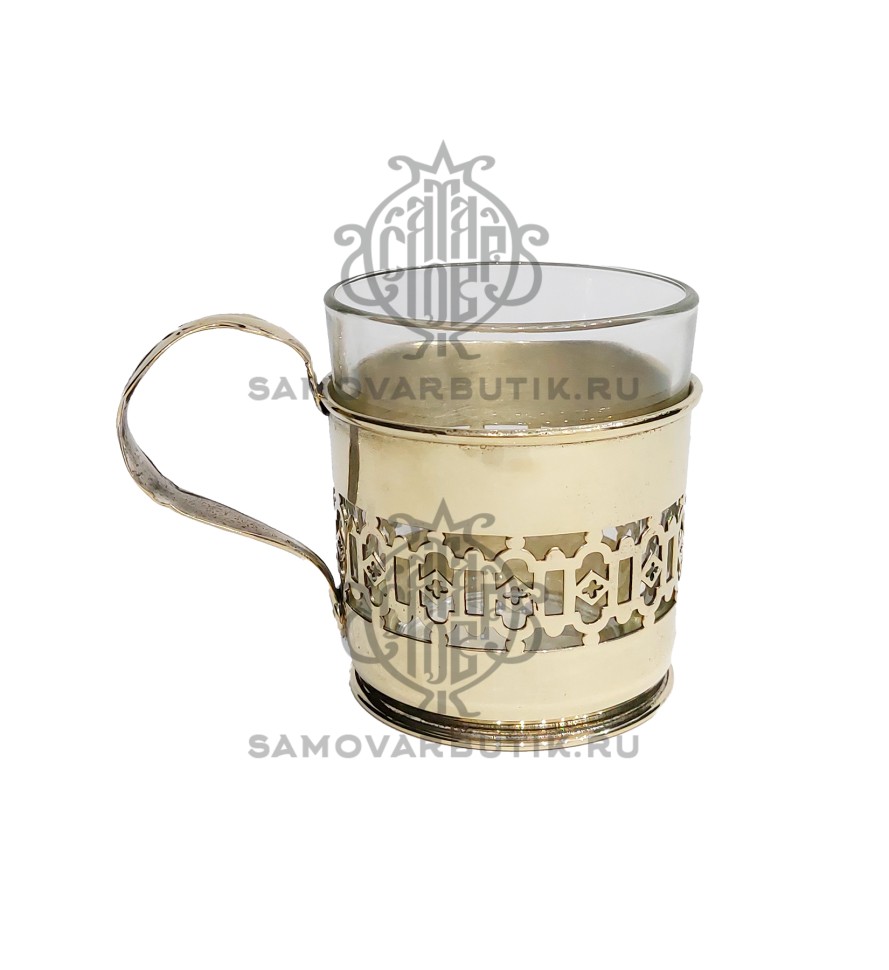 Подстаканник антикварный латунный "Fraget"