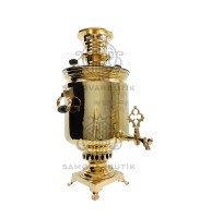 Самовар антикварный жаровый "Банка" с медалями Бр. Шемариных вислые ручки 7,5 литров