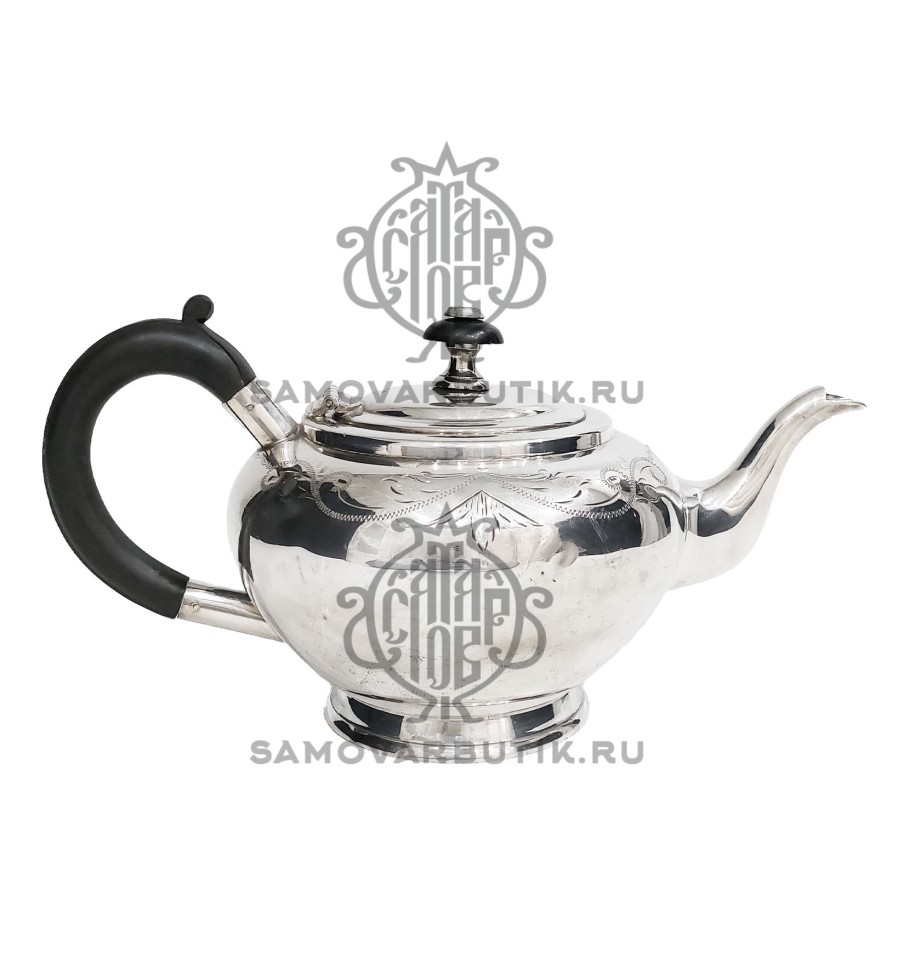 Чайник заварочный антикварный 1,2 литра серебрение 