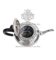 Чайник заварочный антикварный 1,2 литра серебрение 