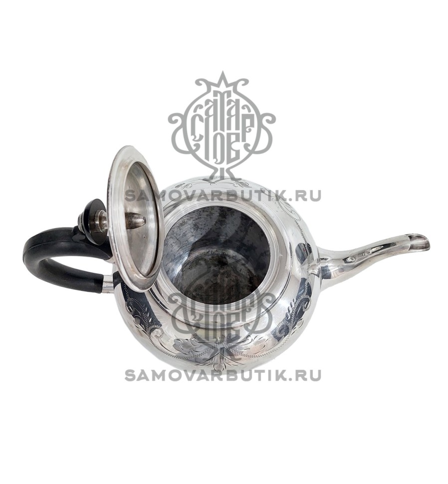 Чайник заварочный антикварный 1,2 литра серебрение 