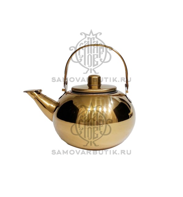 Чайник заварочный для самовара золотистый 0,8 литров