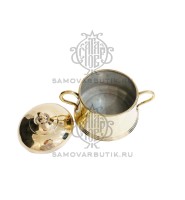 Сахарница антикварная латунная с крышкой "Артель Металл Штамп"