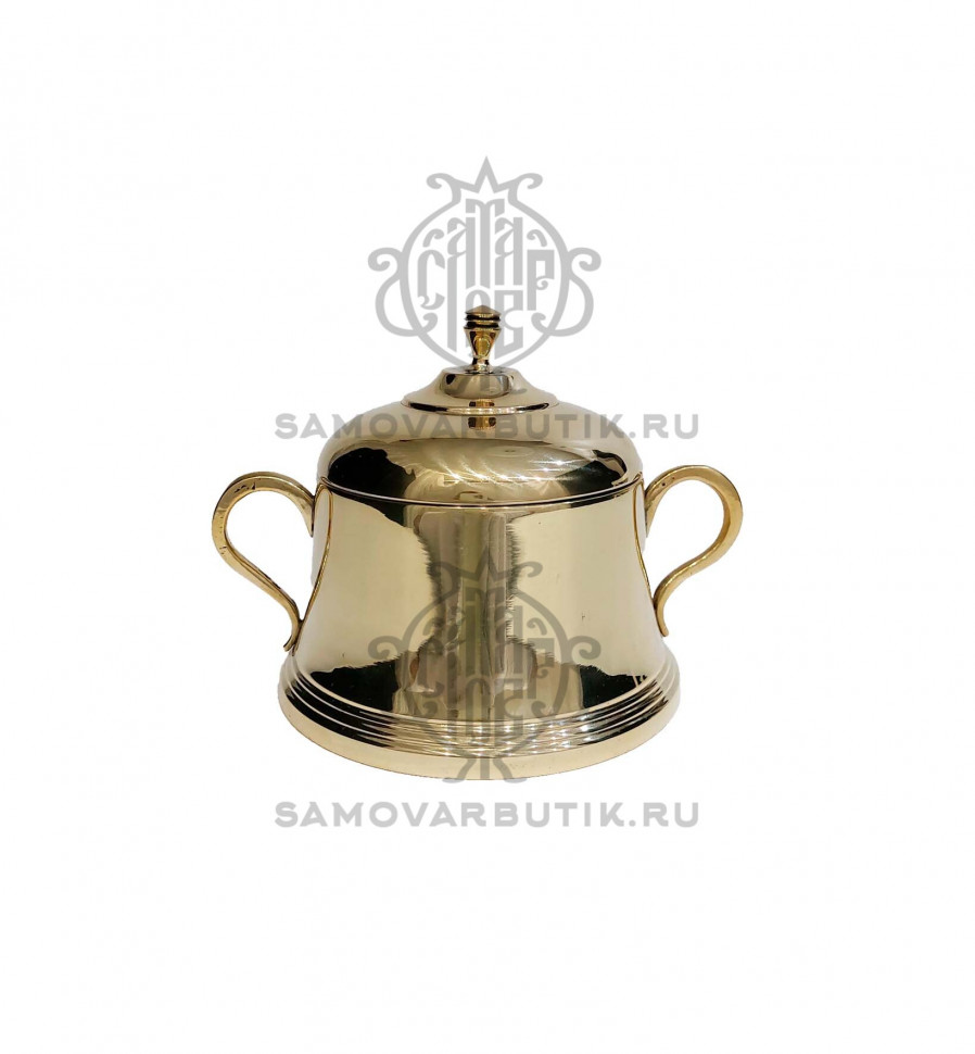 Сахарница антикварная латунная с крышкой "Артель Металл Штамп"