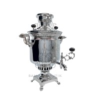 Самовар антикварный на дровах "Банка" с медалями в никеле Е, А. Баташев