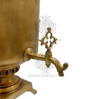 Самовар антикварный на дровах "Банка"  с медалями в патине И.Н. Шерлаимова 8 литров