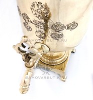 Самовар антикварный на дровах "Банка" 3,5 литра И.Г. Баташева латунный премиум